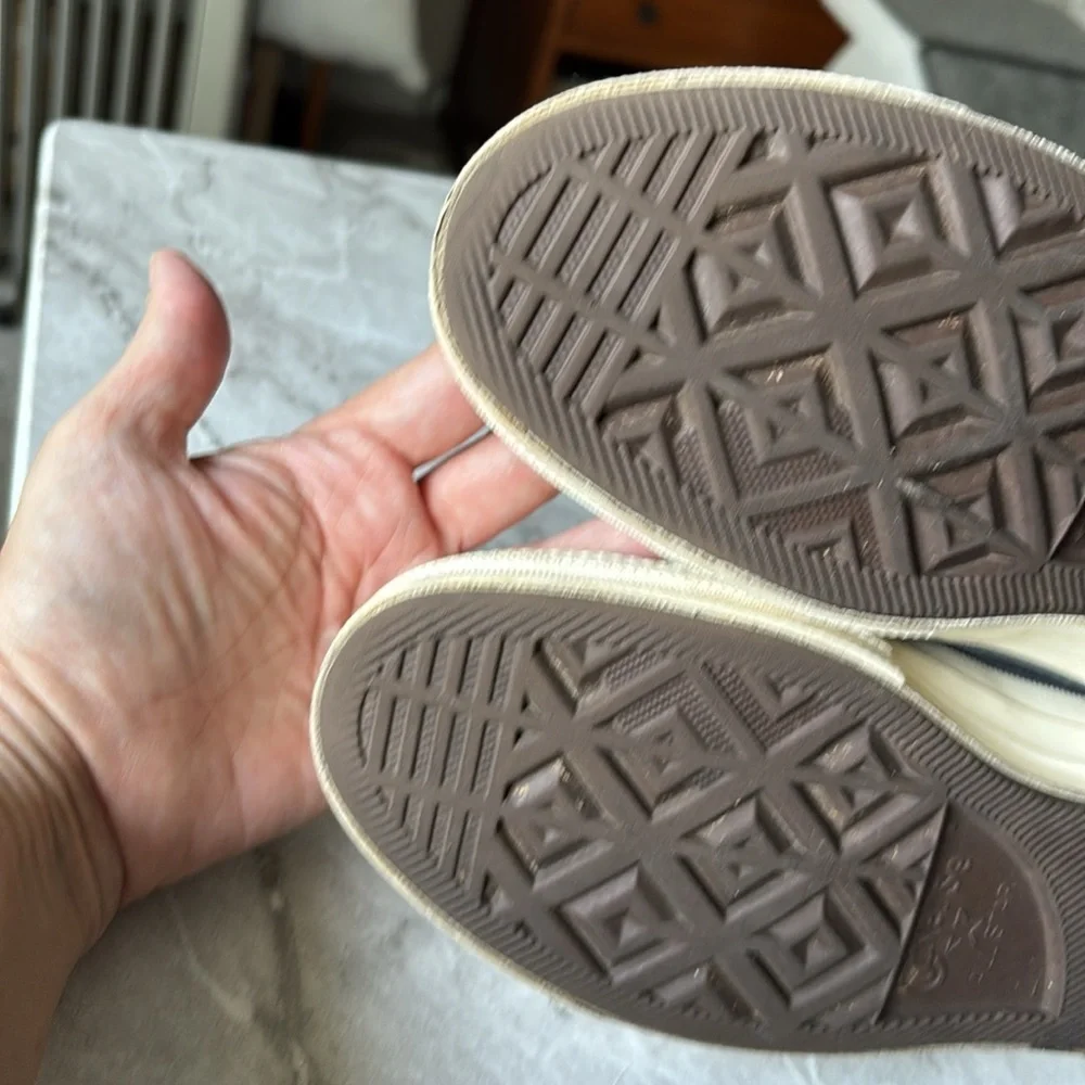 COMME DES GARCONS PLAY x Converse Unisex Chuck Taylor High Top Sneakers gray w6 - Picture 8 of 15